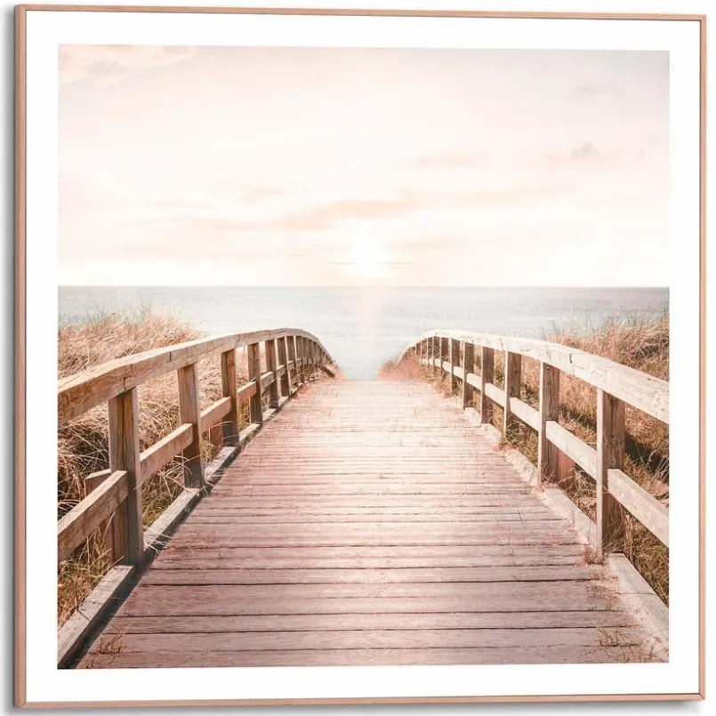 Bilder Mit Rahmen|Reinders Wandbild 50 x 50 cm Sunny Bridge Beige