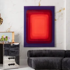 KARE DESIGN Bilder Ohne Rahmen|Bilder Nach Themen-Wandbild 120 x 160 cm Tendency 56163 Blau / Rot
