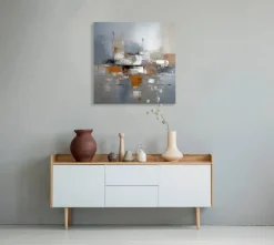 EUROART Bilder Ohne Rahmen-Wandbild 50 x 50 cm Tranquility II Gold