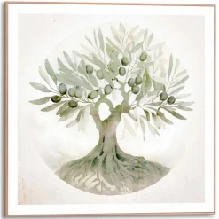 Bilder Mit Rahmen|Reinders Wandbild 50 x 50 cm Tree of Life Grün