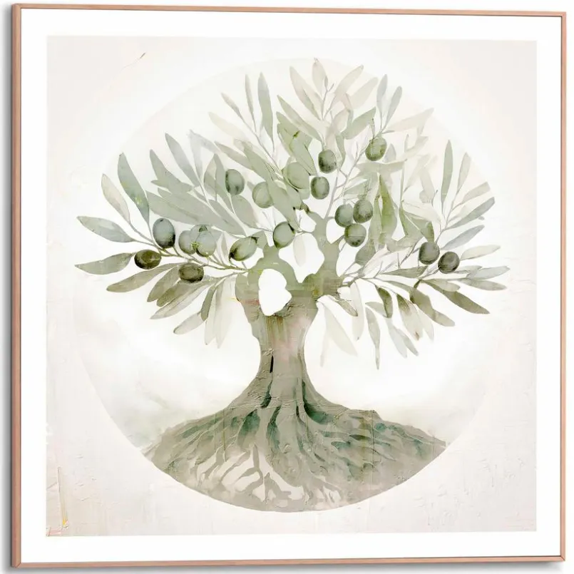 Bilder Mit Rahmen|Reinders Wandbild 50 x 50 cm Tree of Life Grün