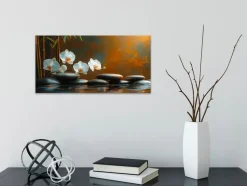 Bilder Ohne Rahmen|EUROART Wandbild 20 x 40 cm Warm Zen VII Weiß