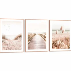 Wandbild Beach Coast 3tlg.<Reinders Outlet