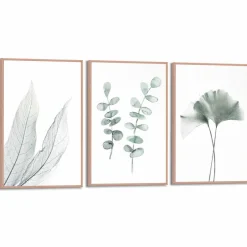 Bilder Mit Rahmen|Reinders Wandbild Botanic Green 3tlg. Beige