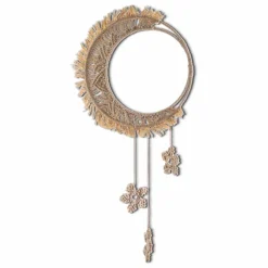 Wandobjekte| Wanddeko Mond 24 x 41 cm Beige