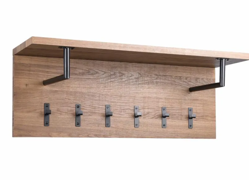 Garderobenständer & -Haken-Wandgarderobe Surat Eiche