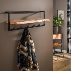 Garderobenständer & -Haken-Wandgarderobe Trondheim Schwarz