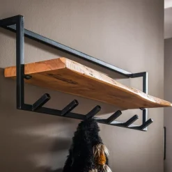 Garderobenständer & -Haken-Wandgarderobe Trondheim Schwarz