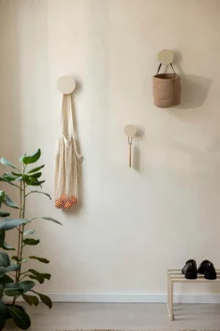 Metallbude Garderobenständer & -Haken-Wandhaken 3er-Set Lou Cashew