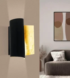 EGLO Wandleuchten-Wandleuchte Falicetto Gold / Schwarz