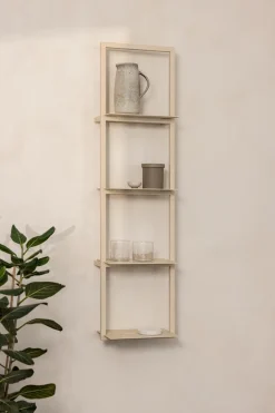 Badregale|Praktisch Im Flur|Metallbude Wandregal Rivo Cashew