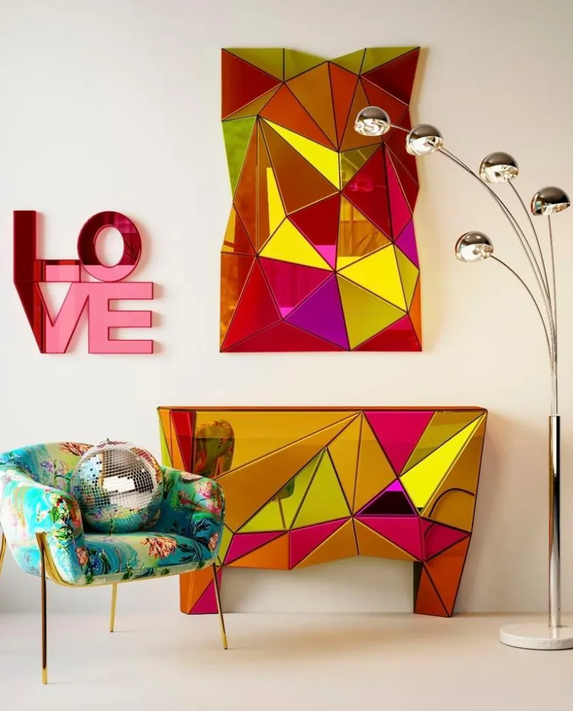 Wandspiegel|KARE DESIGN Wandspiegel Prisma Bunt
