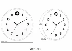 Globo Wanduhren-Wanduhr 78284 Ø 32 cm Schwarz