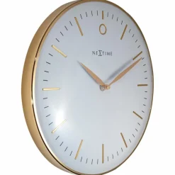 Wanduhren|Nextime Wanduhr Small Glamour Ø 30 cm Weiß / Gold