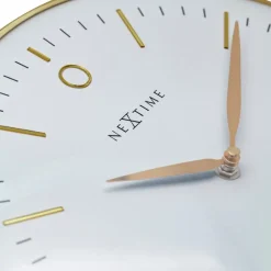 Wanduhren|Nextime Wanduhr Small Glamour Ø 30 cm Weiß / Gold