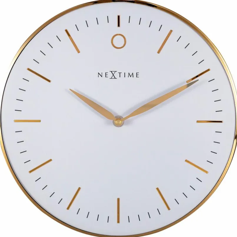 Wanduhren|Nextime Wanduhr Small Glamour Ø 30 cm Weiß / Gold