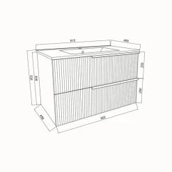 Waschbeckenunterschrank Sidney< Discount