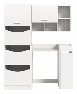 Geräteschränke-Waschmaschinenumbau-Set Lucca Weiß