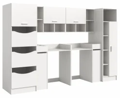 Geräteschränke-Waschmaschinenumbau-Set Lucca Weiß