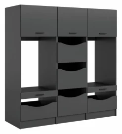 Geräteschränke-Waschmaschinenumbau-Set Lucca Anthrazit