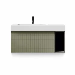 Waschbeckenunterschränke| Waschtischkombination Pixel 02 Grün / Grau