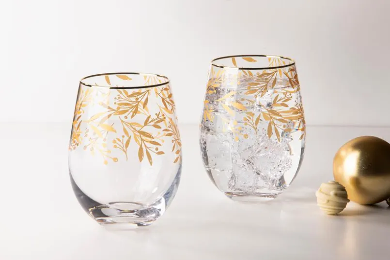 ladelle Gläser-Wasserglas Comet 2tlg. Gold