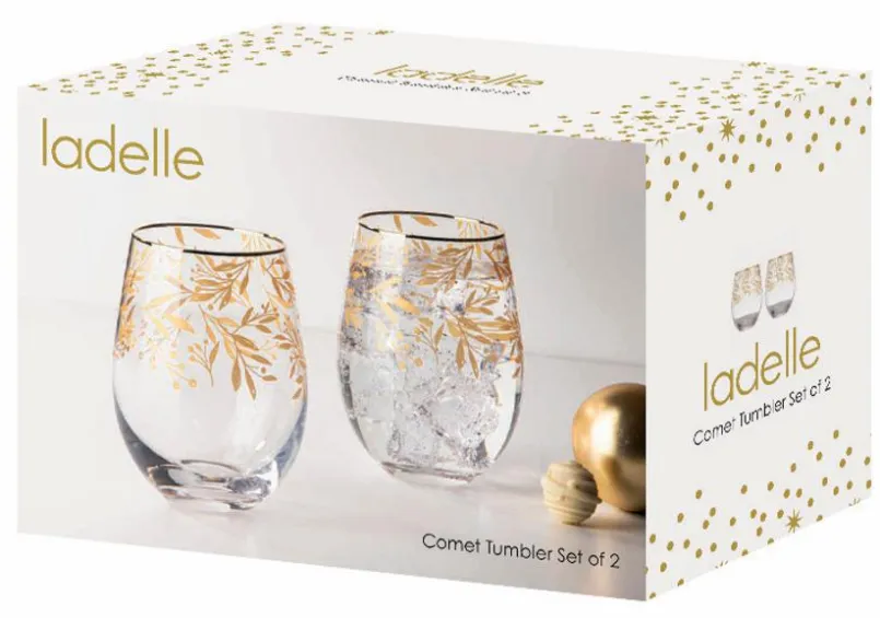 ladelle Gläser-Wasserglas Comet 2tlg. Gold