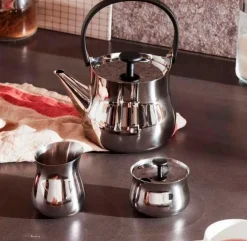 Alessi Töpfe-Wasserkessel Cha Silber