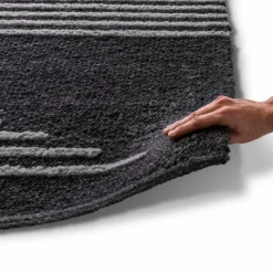 Natur(Look) Teppiche|Allgäuer Teppichmanufaktur Webteppich Alpina Design III 200x250cm Anthrazit