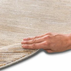 Moderne Teppiche| Webteppich Etena Ø 160 cm Gold