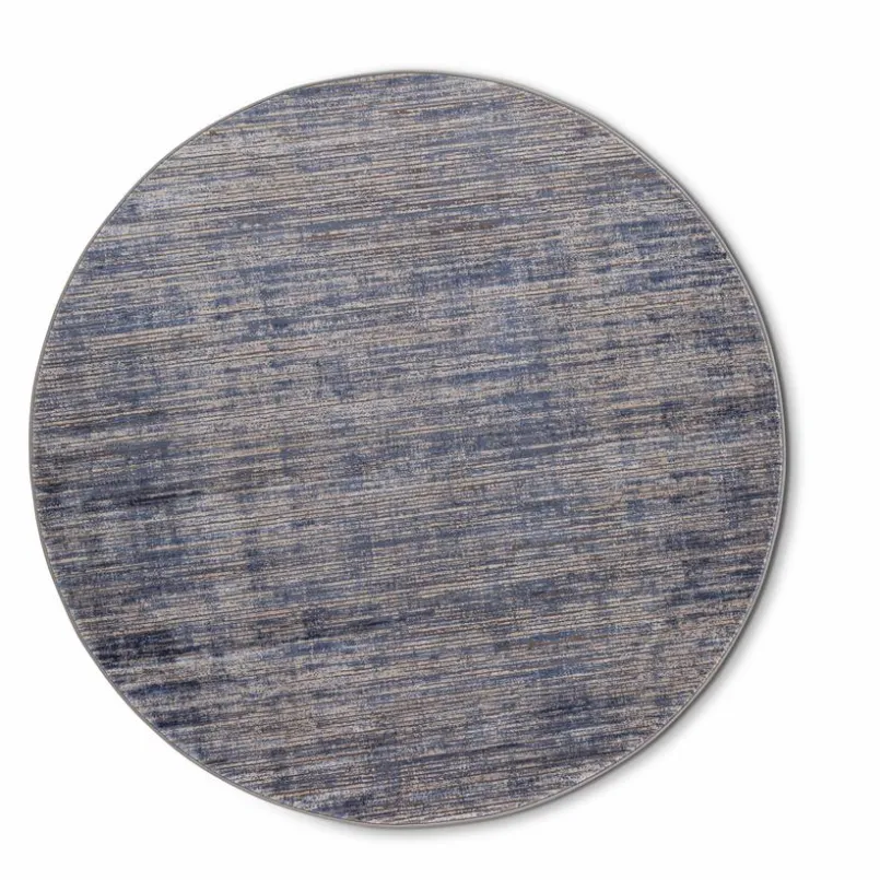 Moderne Teppiche-Webteppich Etena Ø 160 cm Blau