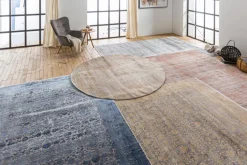 Moderne Teppiche-Webteppich Etena Ø 200 cm Gold