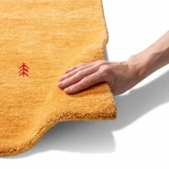 Natur(Look) Teppiche| Webteppich Gabbeh Uni 195 x 295 cm Gold