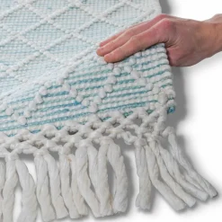 Natur(Look) Teppiche| Webteppich Lennos 160 x 230 cm Türkis