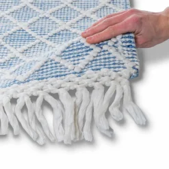 Natur(Look) Teppiche-Webteppich Lennos 160 x 230 cm Blau