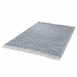 Natur(Look) Teppiche-Webteppich Lennos 160 x 230 cm Blau