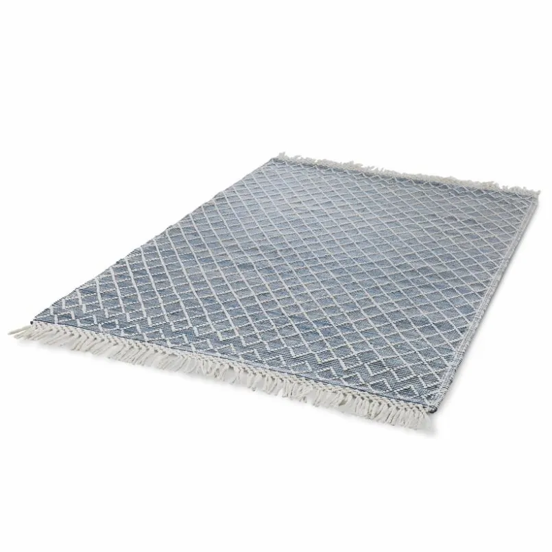 Natur(Look) Teppiche-Webteppich Lennos 160 x 230 cm Blau