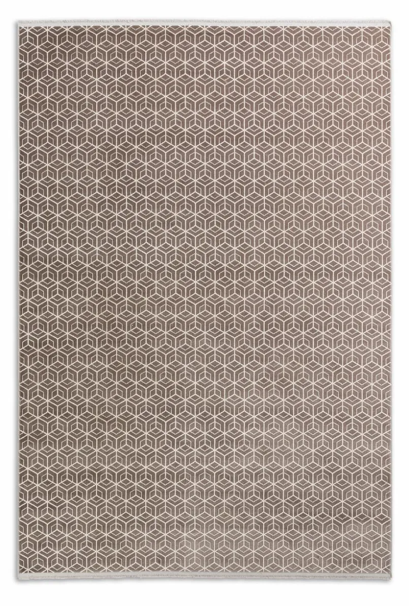 JOOP! Moderne Teppiche-Webteppich Metric 140 x 200 cm Taupe
