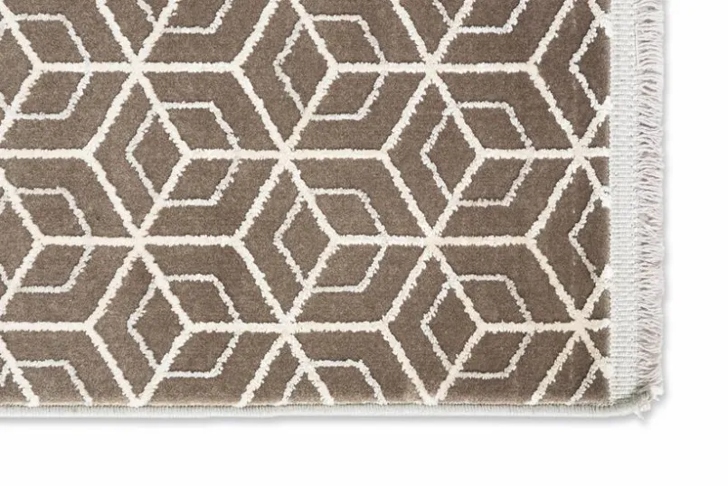 JOOP! Moderne Teppiche-Webteppich Metric 140 x 200 cm Taupe