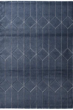Moderne Teppiche-Webteppich Perlas 133 x 190 cm Blau