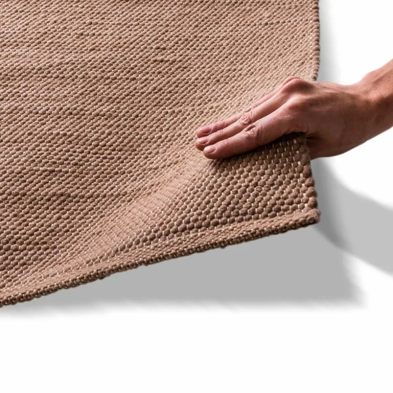 TISCA Natur(Look) Teppiche-Webteppich Respect Plain 140 x 200 cm Hellbraun