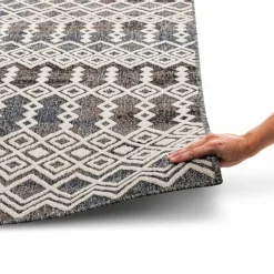 Natur(Look) Teppiche-Webteppich Ribe Boho 200 x 290 cm Grau
