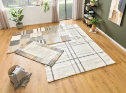 Natur(Look) Teppiche|Moderne Teppiche-Webteppich Somany Nature Look 67x140 cm Creme