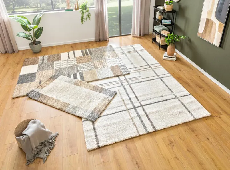 Natur(Look) Teppiche|Moderne Teppiche-Webteppich Somany Nature Look 67x140 cm Creme