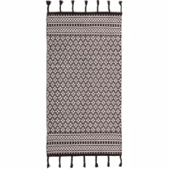 Natur(Look) Teppiche| Webteppich Askim 170 x 235 cm Schwarz / Weiß