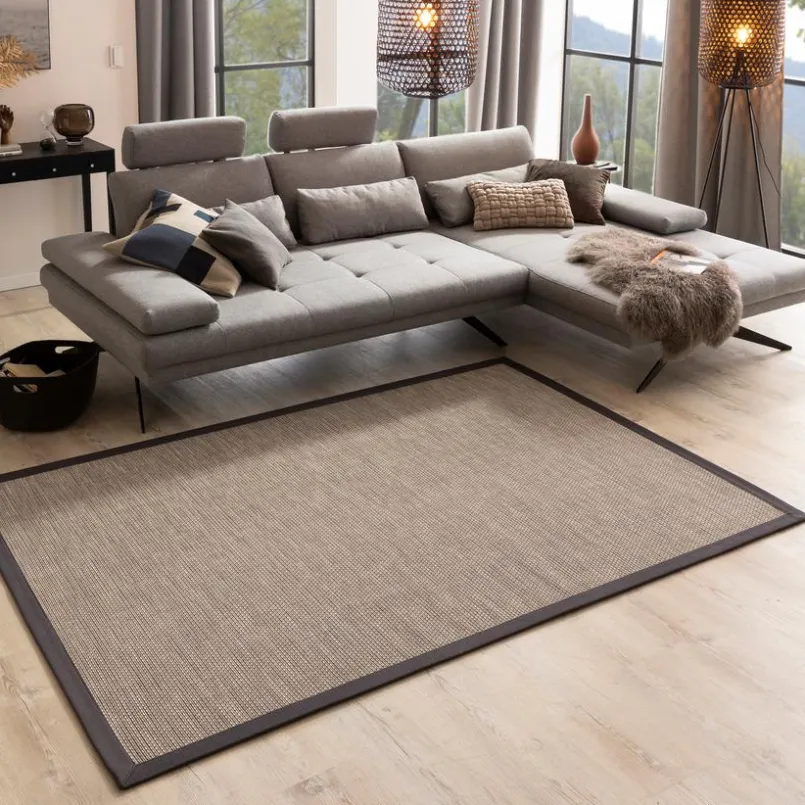 Natur(Look) Teppiche-Webteppich Junior Minos 190 x 280 cm Anthrazit