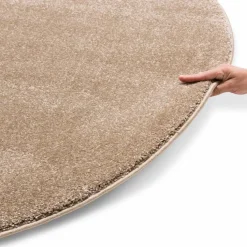 Moderne Teppiche-Webteppich Pace Ø 200 cm Cappuccino