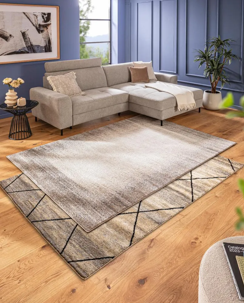 Natur(Look) Teppiche-Webteppich Toledo 133 x 190 cm Grau