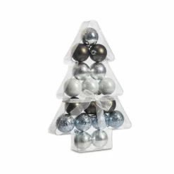 Für Den Weihnachtsbaum-Weihnachtskugeln 17tlg. Silber