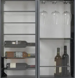 KARE DESIGN Vitrinen|Regale-Weinregal Porto Schwarz